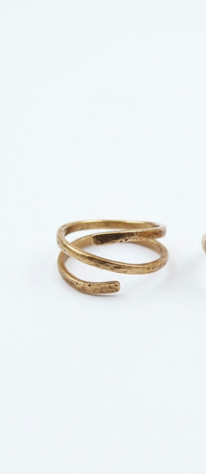 Handmade Gold-Plated Bronze Rings