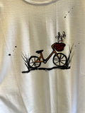 Hand-Drawn Bicycle T-Shirt - Artistic Cycling Design