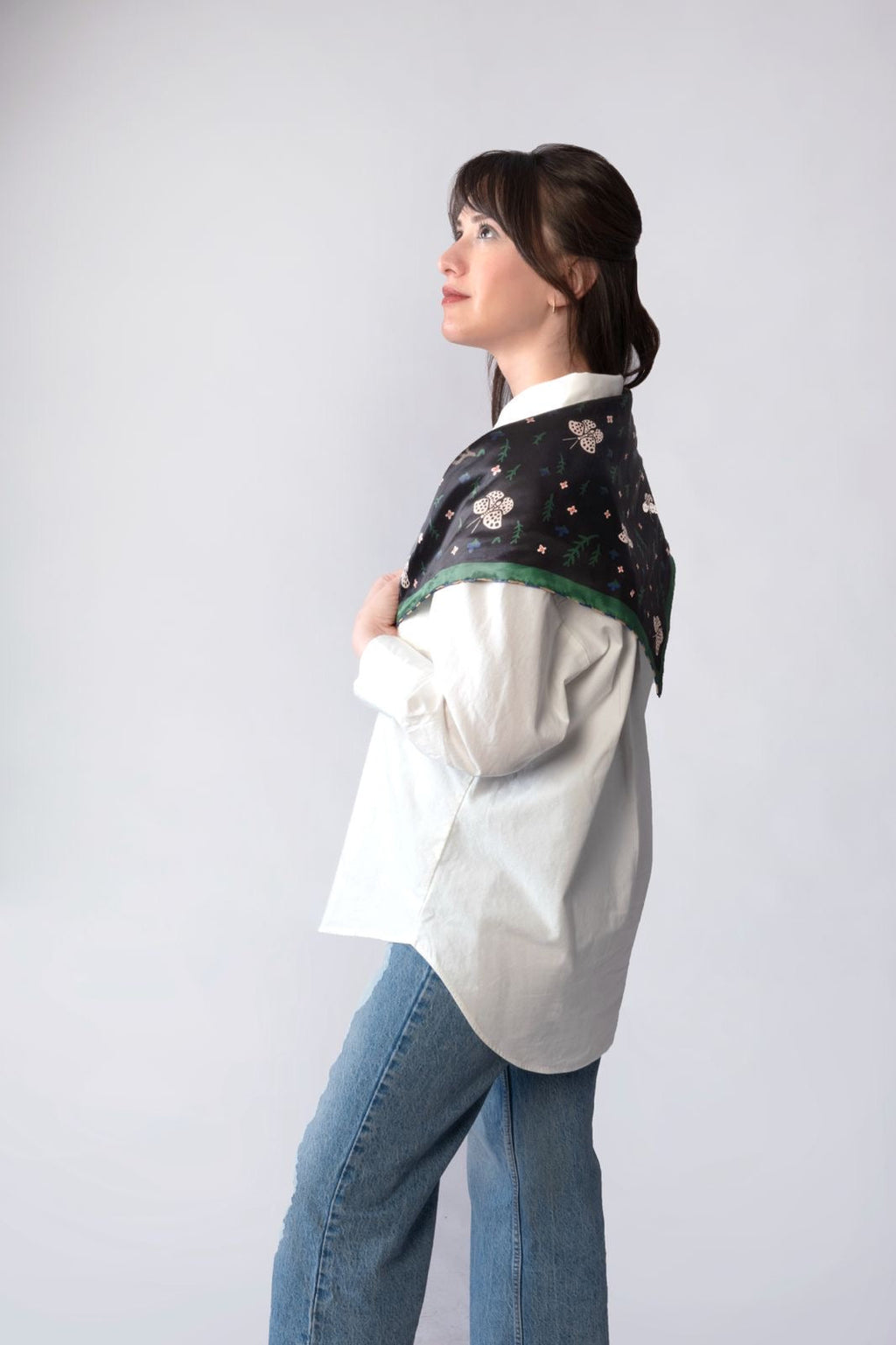 Harmony Collection Silk Scarf | Bandana - Forest Animals Print