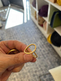 Gold-Plated Bronze Adjustable Handmade Rings