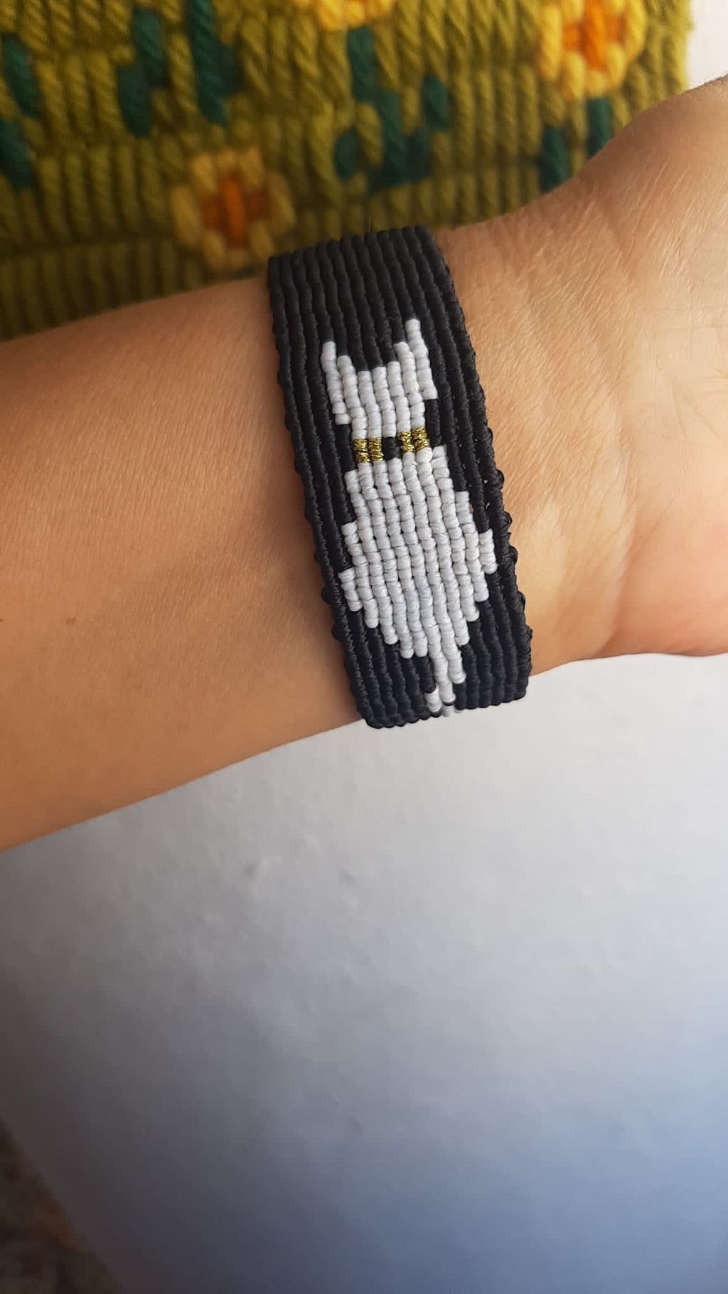 Handmade Adjustable Cat Bracelet - Waterproof Waxed Cord