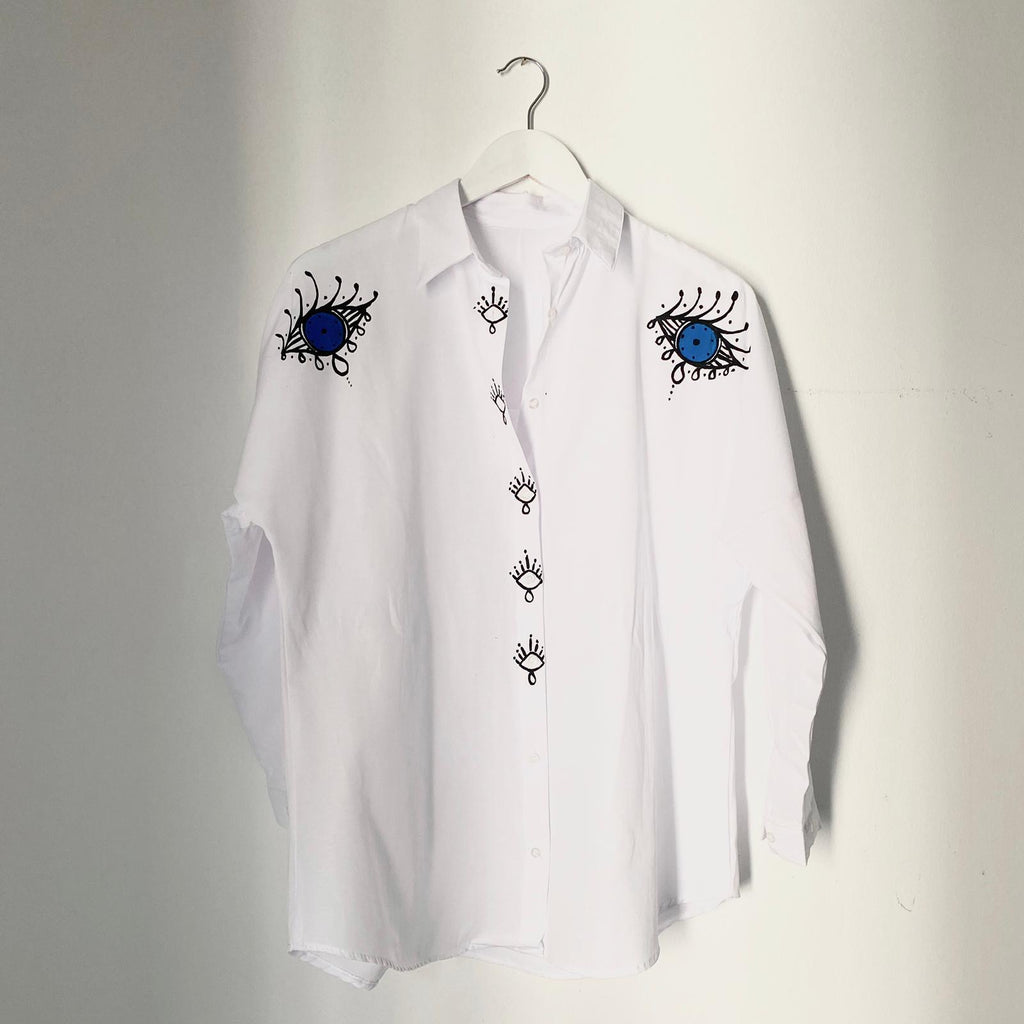 Hand-Drawn Eye Shirt - Original Art Print Tee