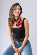 Luck Collection Silk Scarf | Bandana - Lucky Black Cat Print