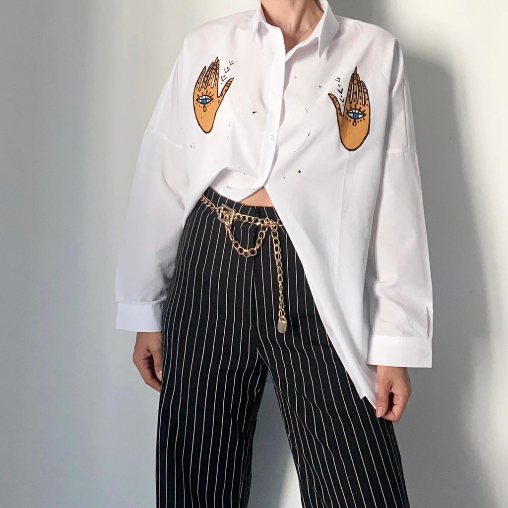 Hand-Drawn Hand Shirt - Original Art Print Tee