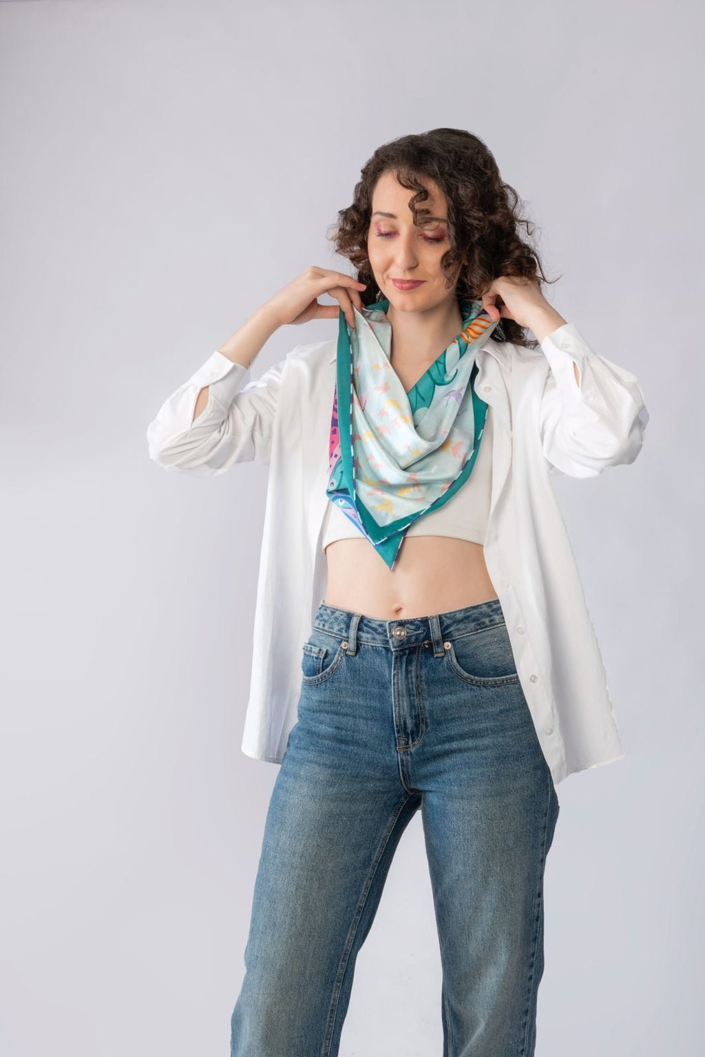 Courage Collection Silk Scarf | Bandana - Jungle Safari Print