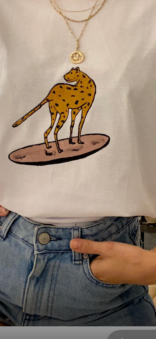 Cheetah Dreams - Hand-Drawn Artistic T-Shirt