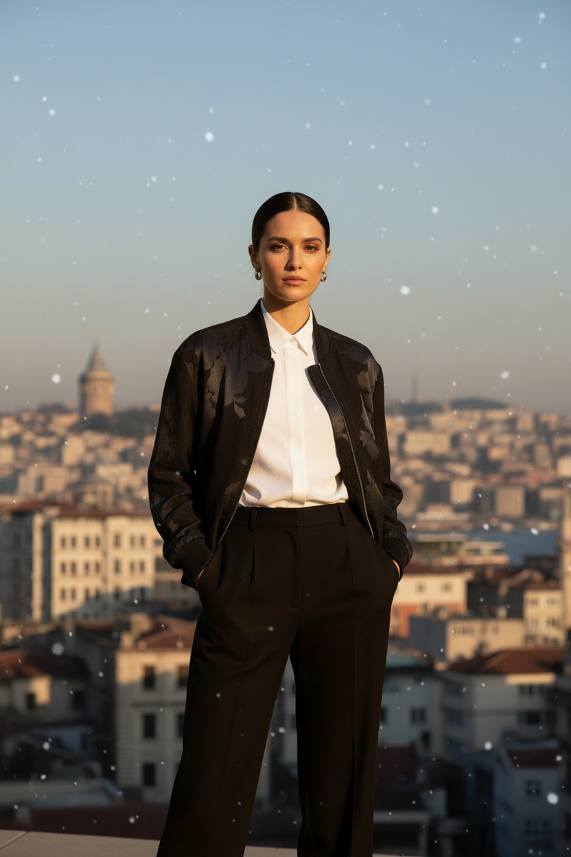 Black Silk Bomber Winter