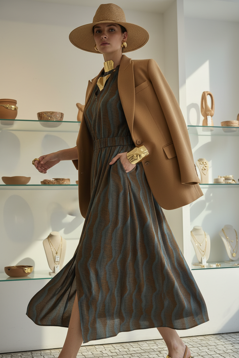 Blazer ile katmanlı editorial stil