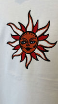 Hand-Drawn Sun T-Shirt - Artistic Celestial Design