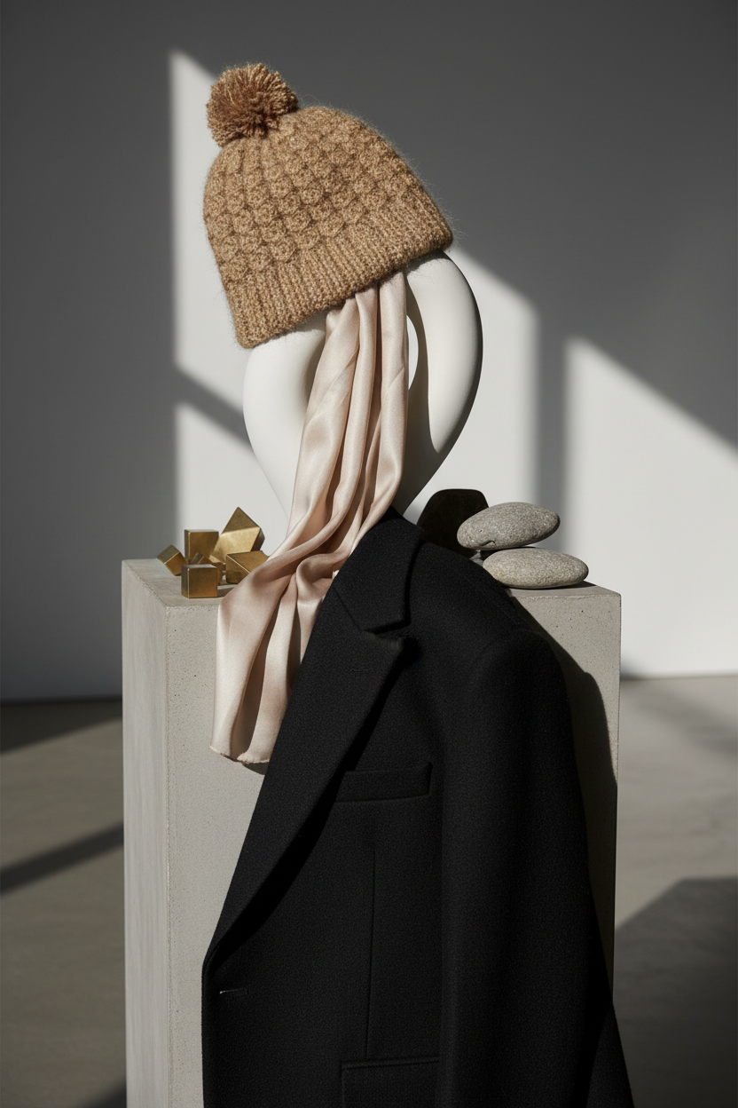 El Örgüsü Yün Şapka Editorial Görsel