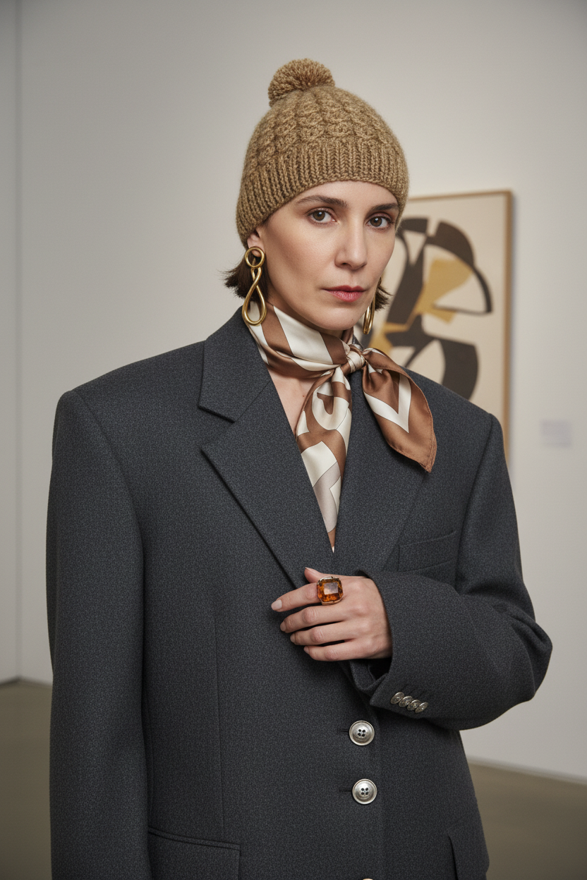 El Örgüsü Yün Şapka - Editorial