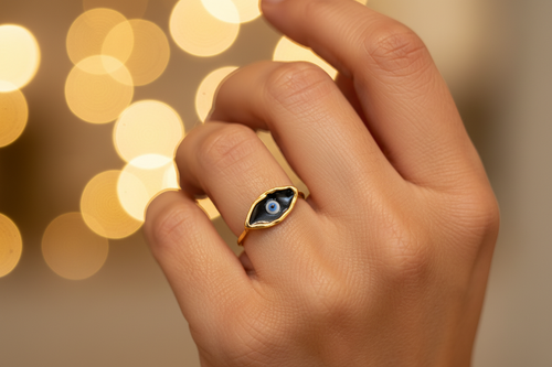 Evil Eye Ring - Close Up