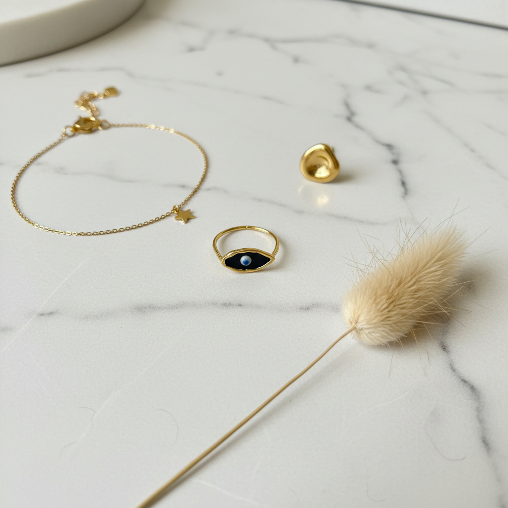 Evil Eye Ring - Flat Lay