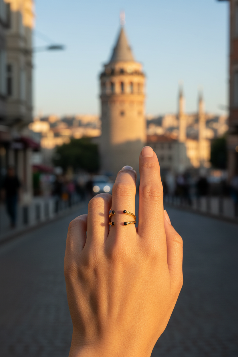 Gold-Plated Bronze Ring - Istanbul Editorial