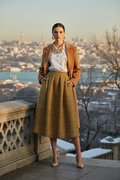 Gold Tweed Skirt Winter - Improved