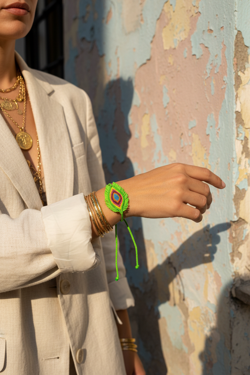 Green Evil Eye Bracelet Beyoğlu