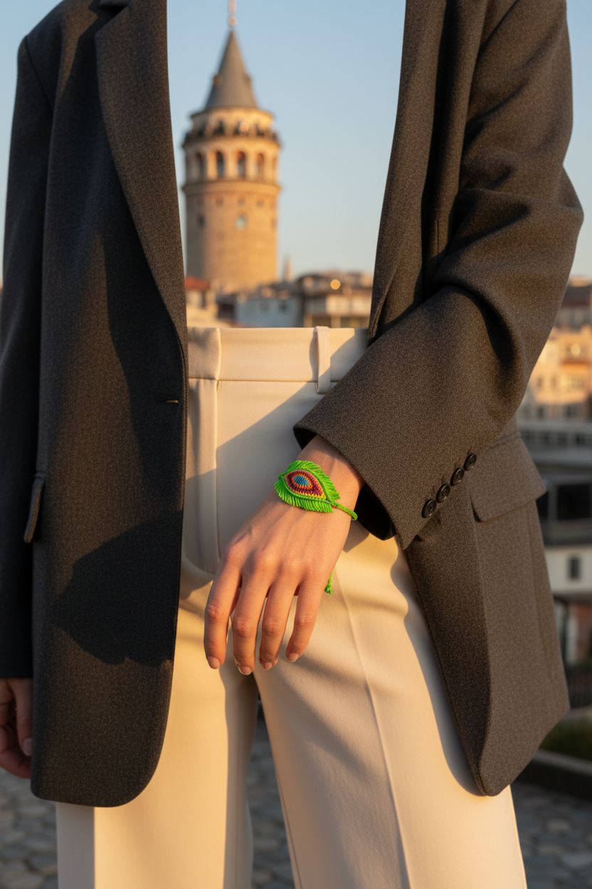 Green Evil Eye Bracelet Galata
