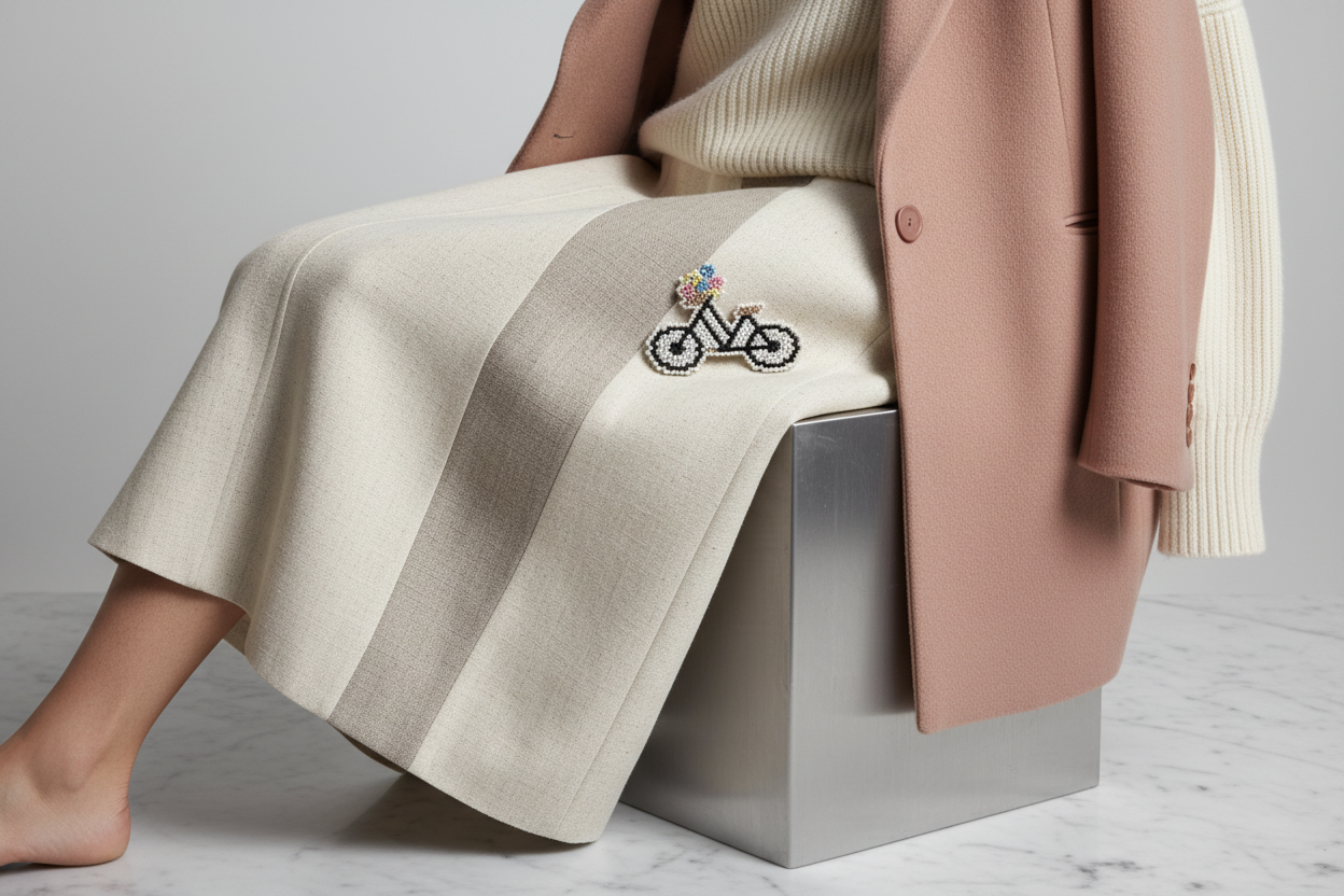 Handcrafted Bicycle Brooch Fashion