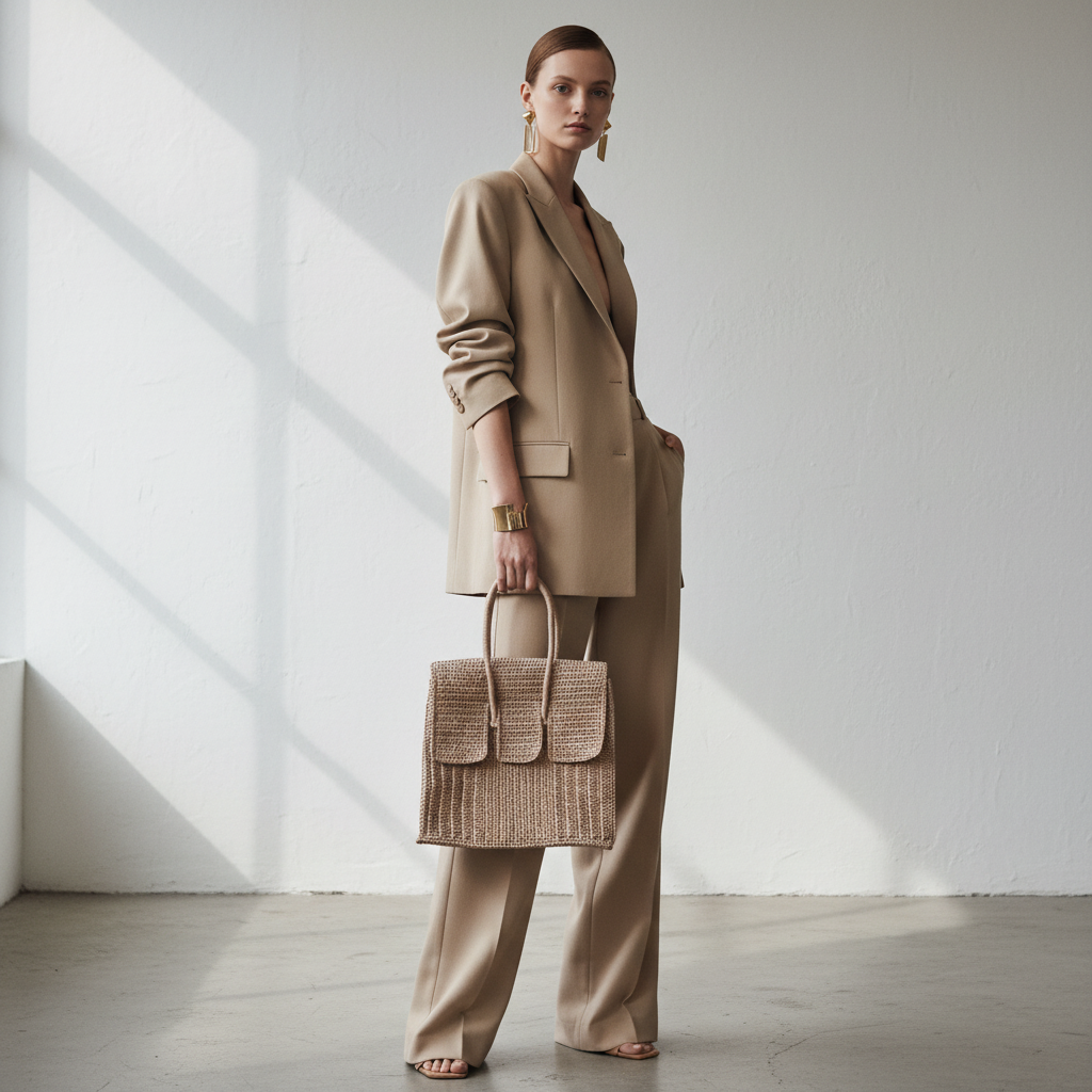 LEILA Natural Raffia Bag - Original Design