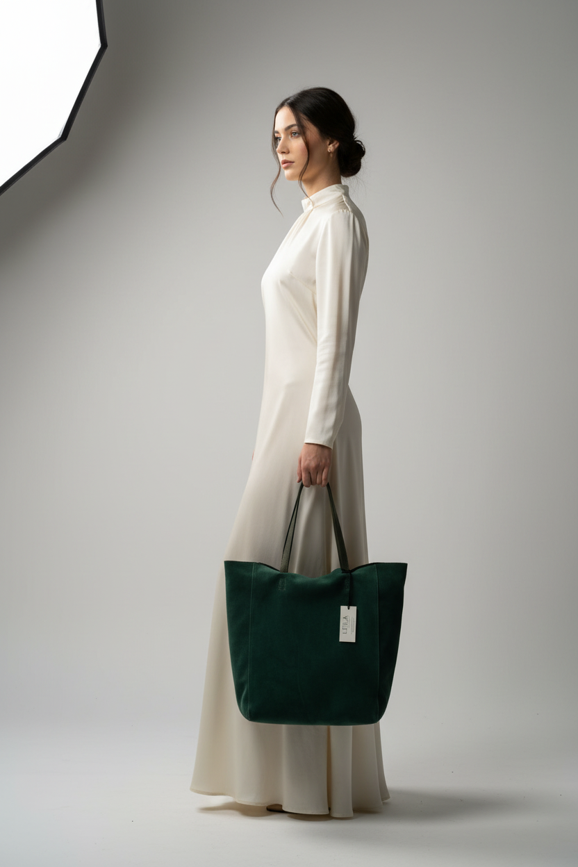 LEILA Yeşil Çanta - 32cm Askı Uzunluğu