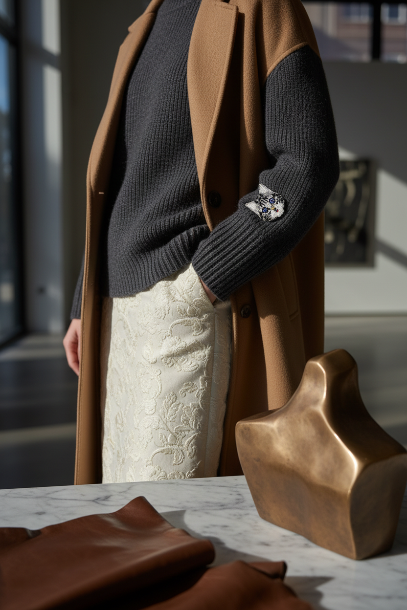 Miyuki Beaded Cat Brooch Fashion