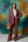 Pink Tweed Blazer Editorial