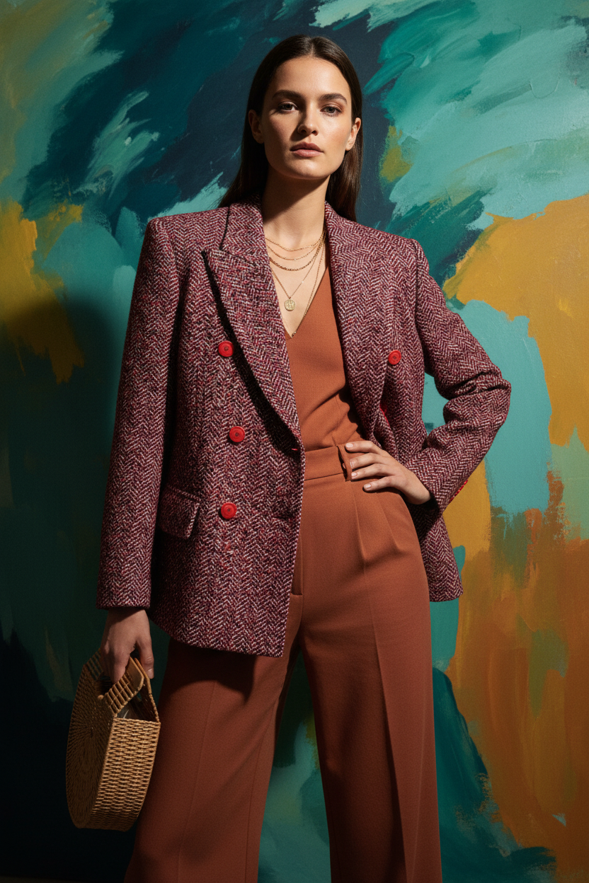 Pink Tweed Blazer Proper Jacket