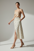 Polka Dot Skirt - Walking Pose