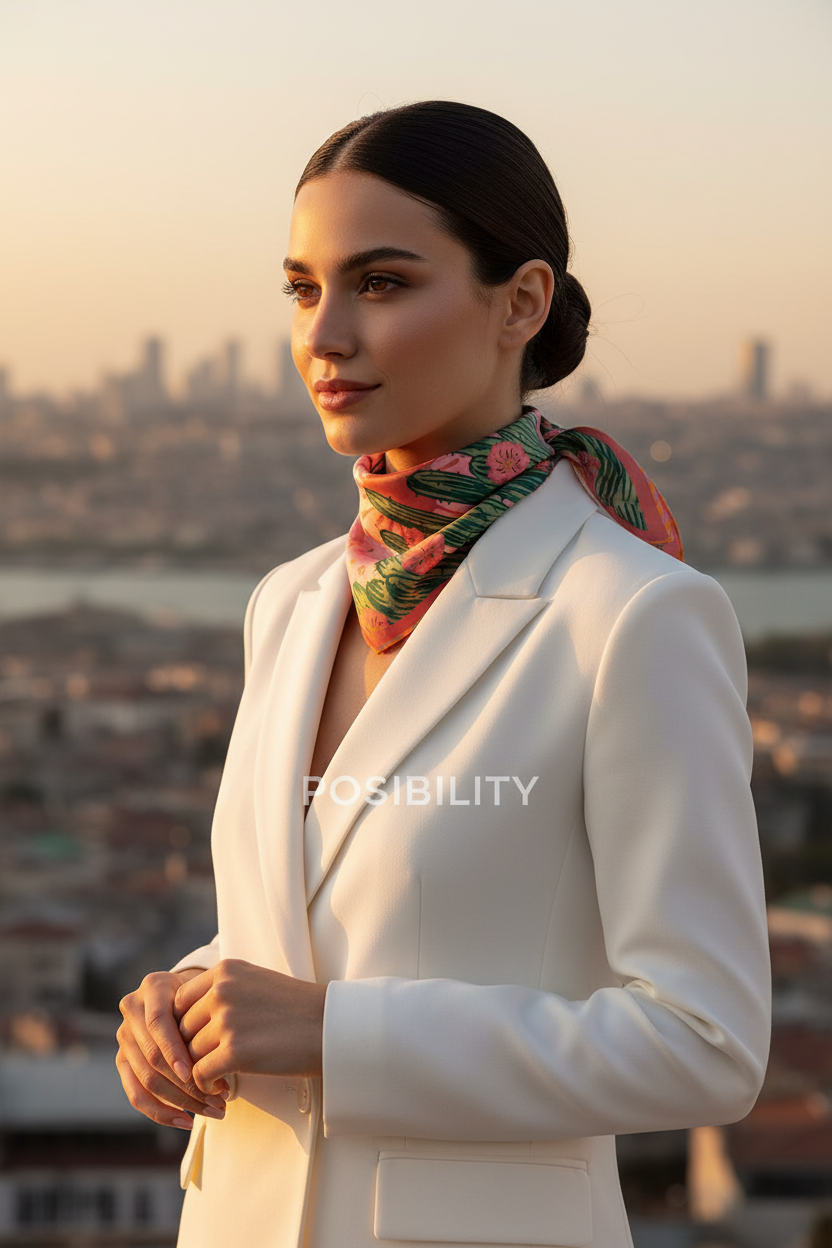 Positivity Collection Cactus Scarf - Vogue Editorial