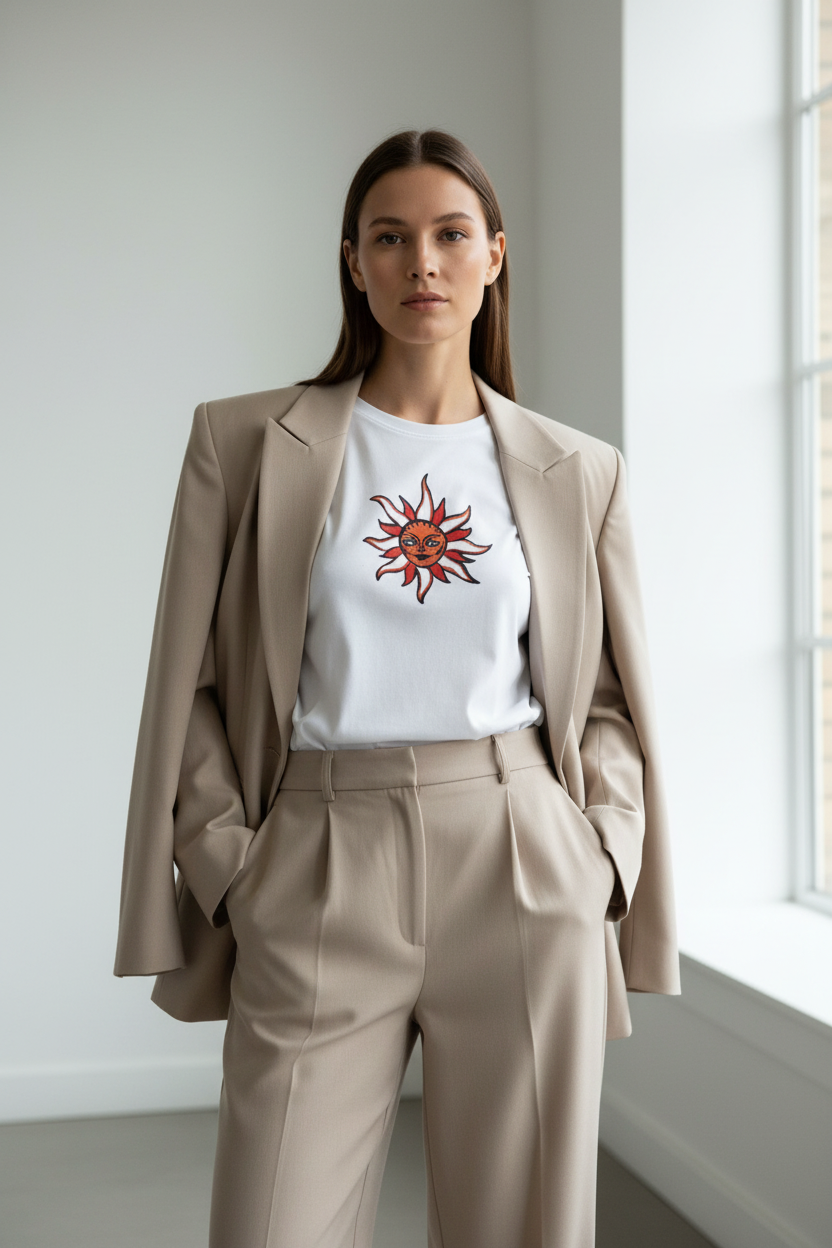 Sun T-Shirt Indoor Editorial