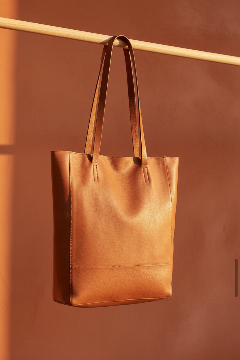 Taba Deri Tote Çanta Detail