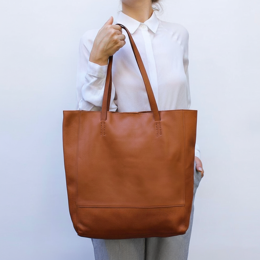 Taba Deri Tote Çanta Mağaza Görseli 1